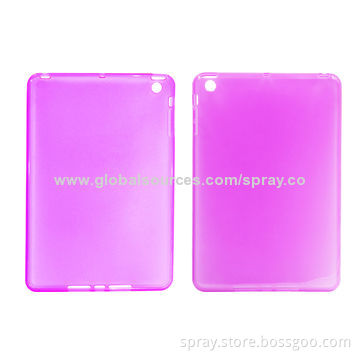 Slim Clear Purple Soft TPU Covers for iPad Air, Customized Colors Available
